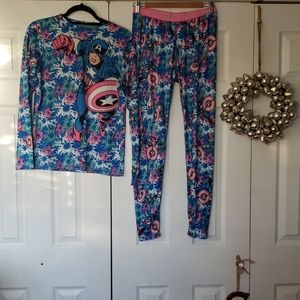 ⬇️Marvel Captin America Pajama Set L